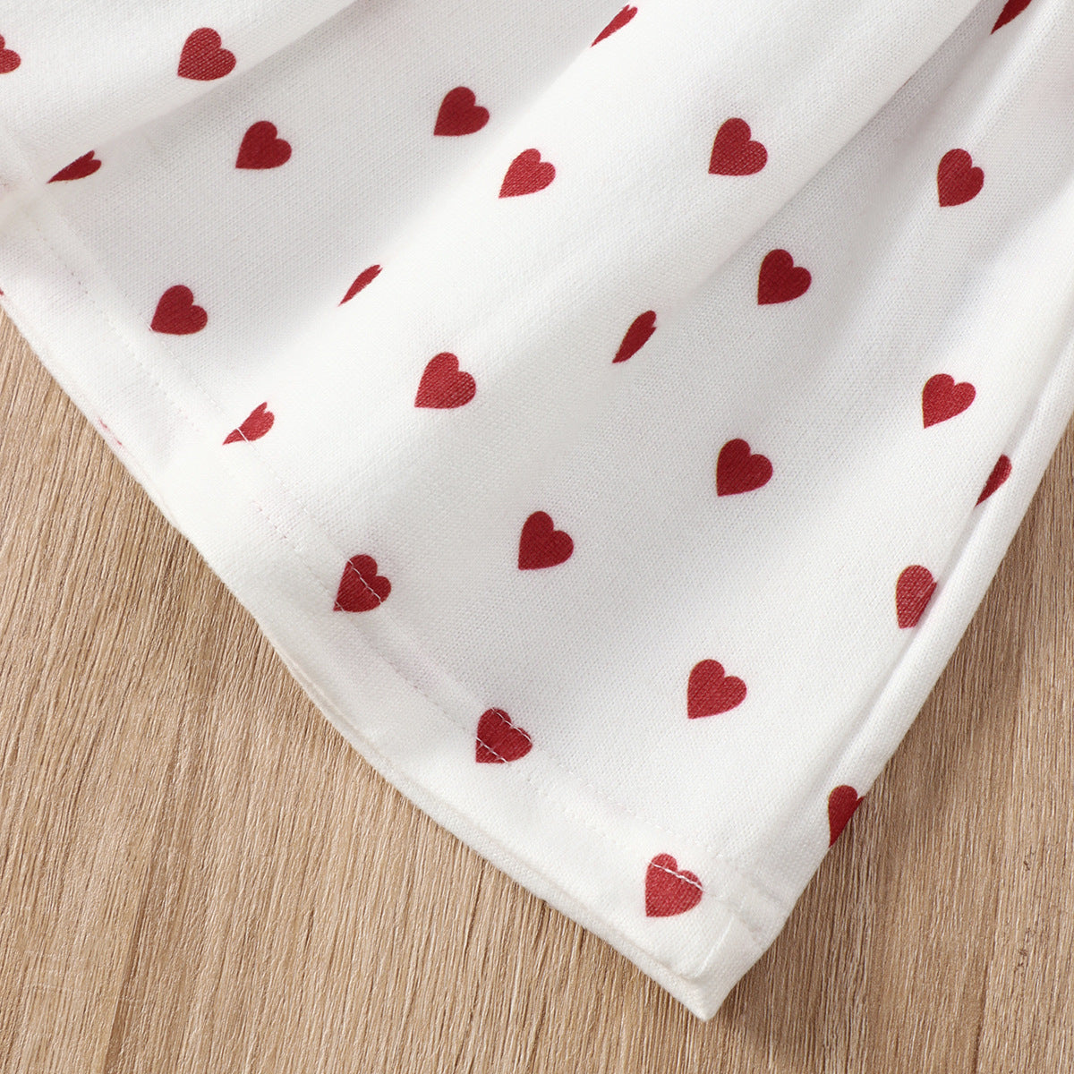 Baby Girl Valentine's Day Hatless Set Love Print 2 Pcs Sets