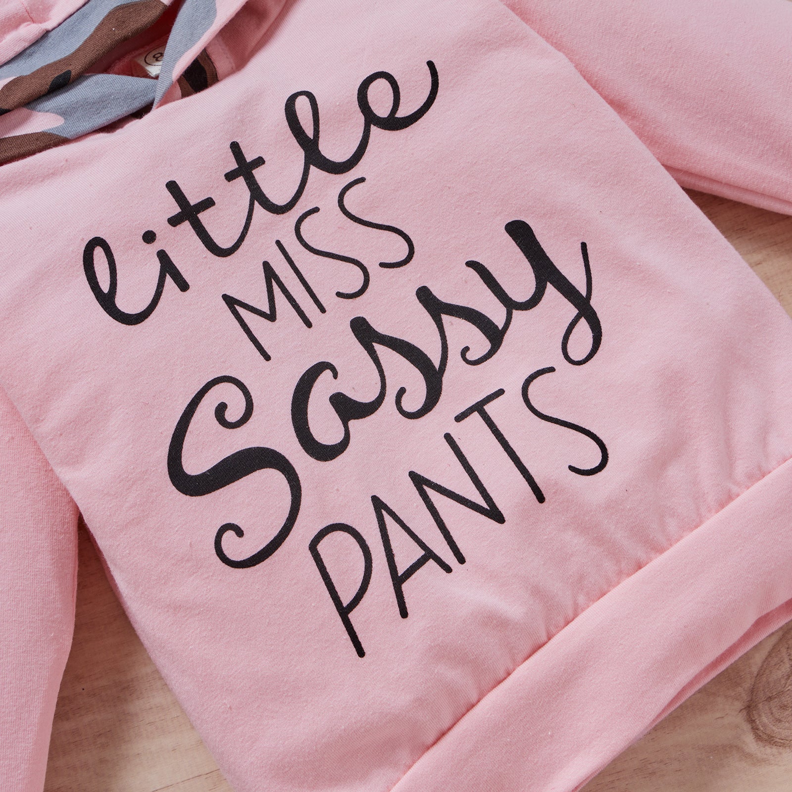 Kid Baby Girl Wear Pink Camouflage Long Sleeves 2 Pcs Sets