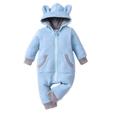 0-12M Baby Harried Long Sleeve Rabbit Bear Ears Rompers