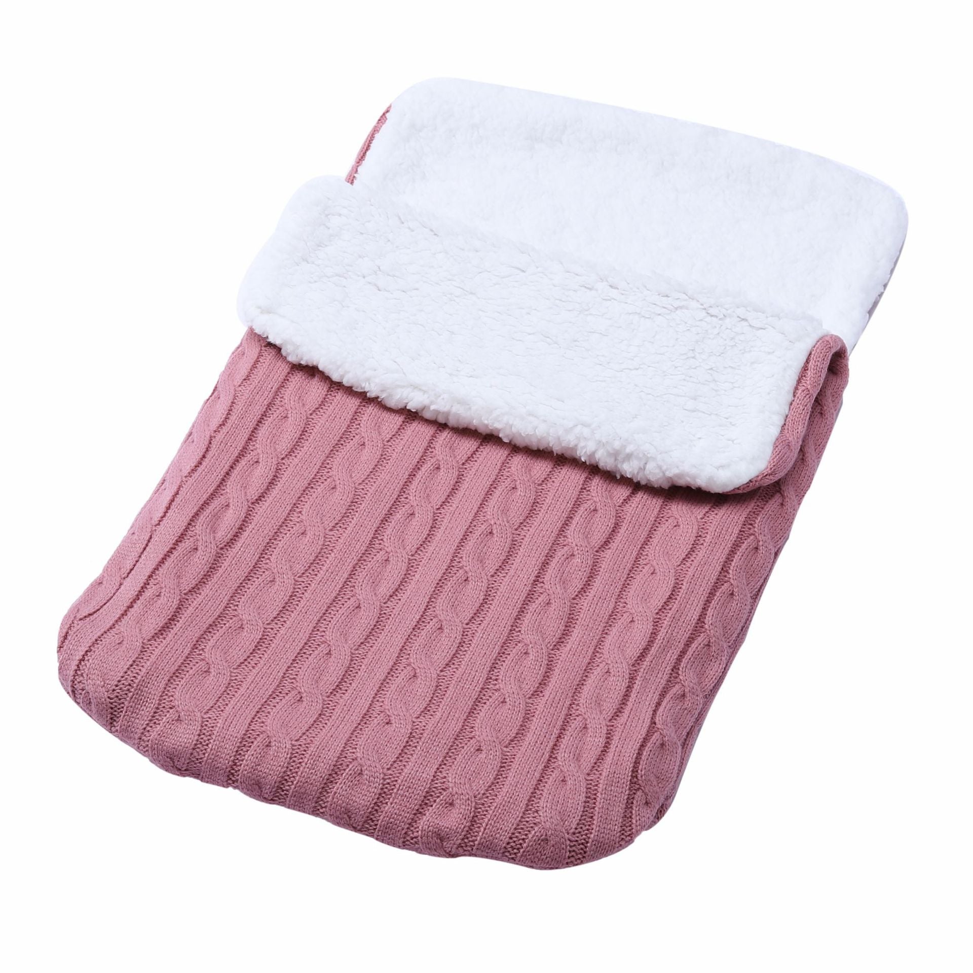 Baby Fleece Sleeping Thickened Knit Warm Wool Trolley Pajamas