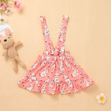 Baby Summer Easter Bunny Full Print Suspenders 3 Pcs Set