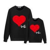 Family Matching Valentine's Day Love Letter Art Print Fashion T-shirt Hoodie