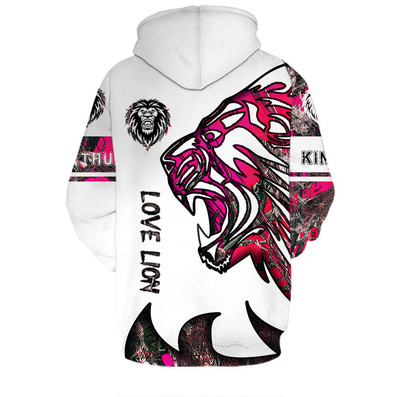 Children Kid 3D Print Animal Lion Hoodie