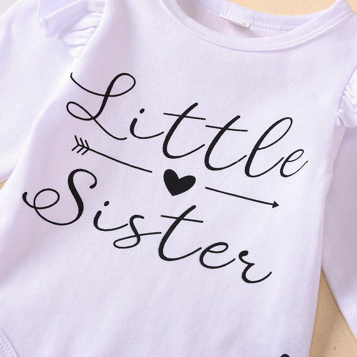 Spring Baby Girl Valentine's Day Set Long Sleeve Fart 3 Pcs