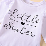 Spring Baby Girl Valentine's Day Set Long Sleeve Fart 3 Pcs