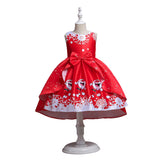 3-10T Kids Girls Elegant Party Christmas Dresses