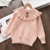 Kid Baby Girl Autumn Diamond Pullover Sweaters