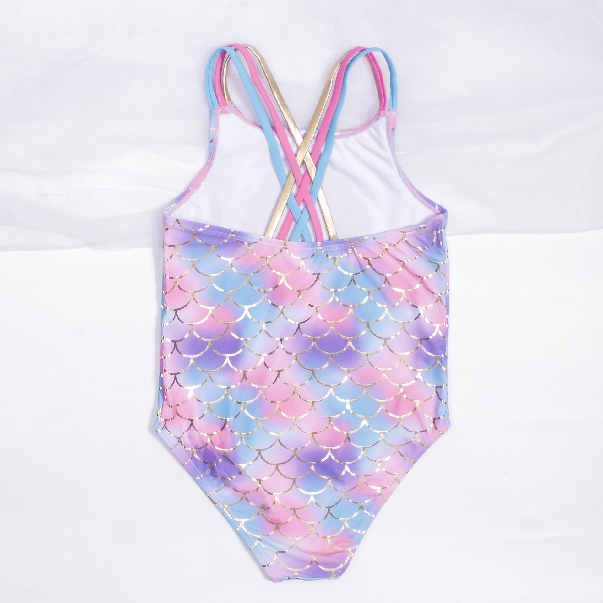 Kid Girl Mermaid One-piece Shell Sequin Swimsuit