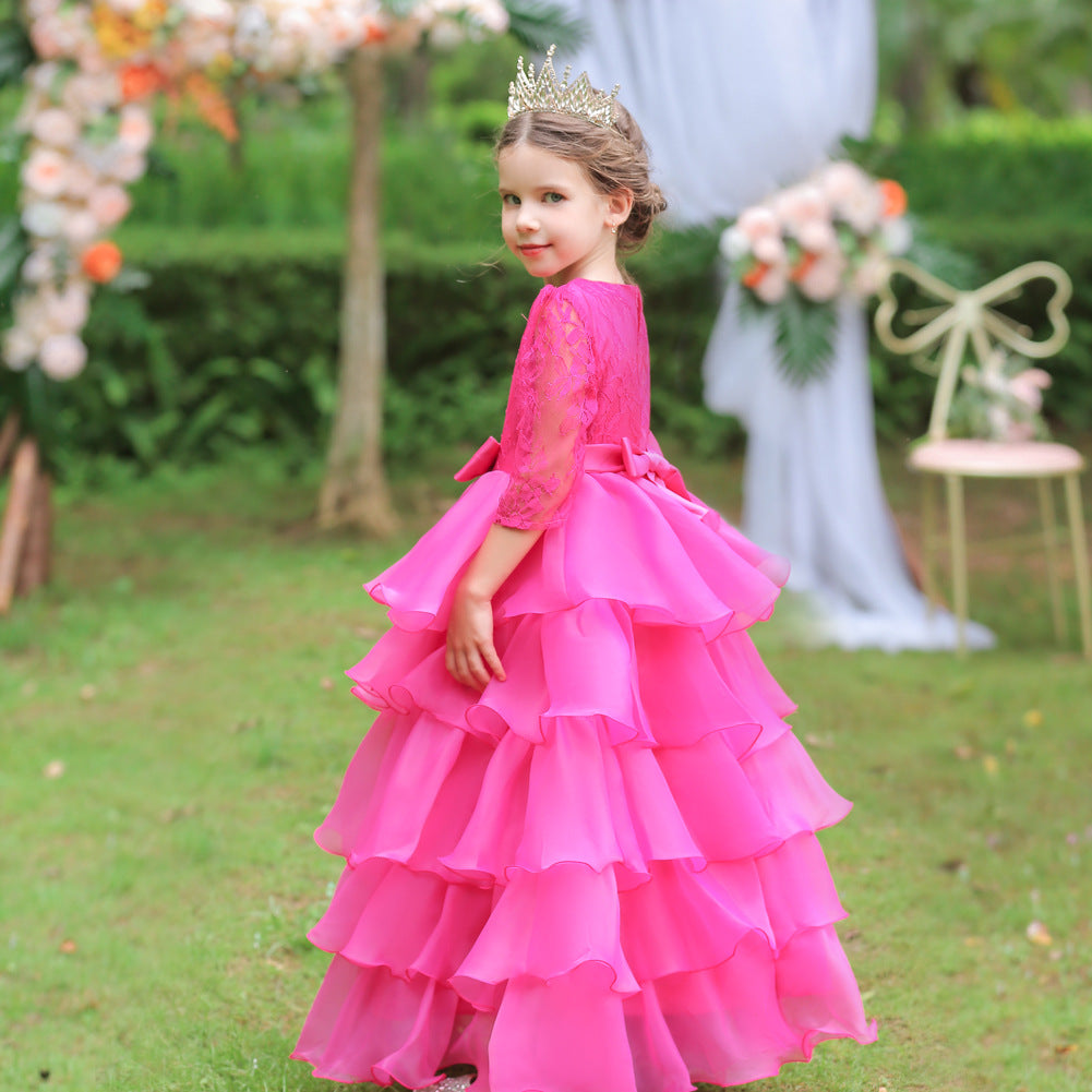 Kid Girl Princess Poncho Christmas Dresses