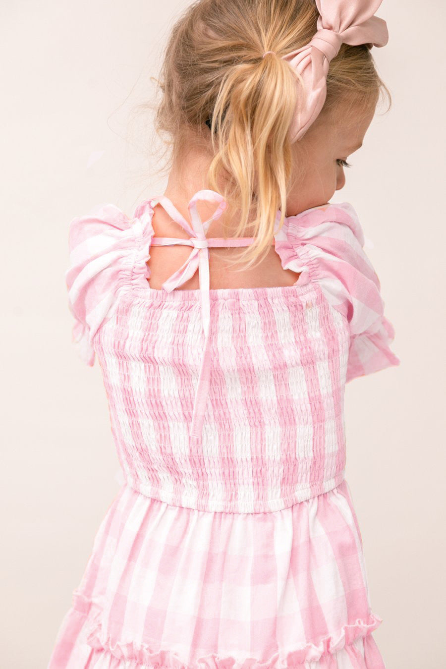 Family Matching Parent-child Sweet Leisure Loose Cake Bubble Sleeve Dresses