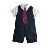 Kid Baby Boy Suits Shorts Gentleman Performance Sets 3 Pcs