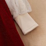 Kid Baby Girl Red Vest Christmas Princess Dresses