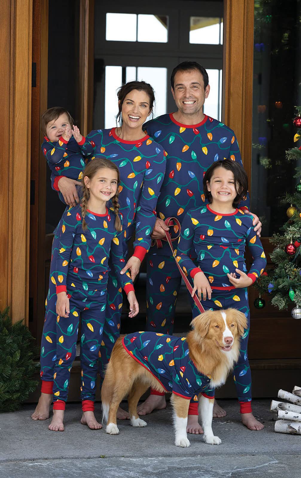 Family Autumn Christmas Print Long Sleeves Homewear Pajamas