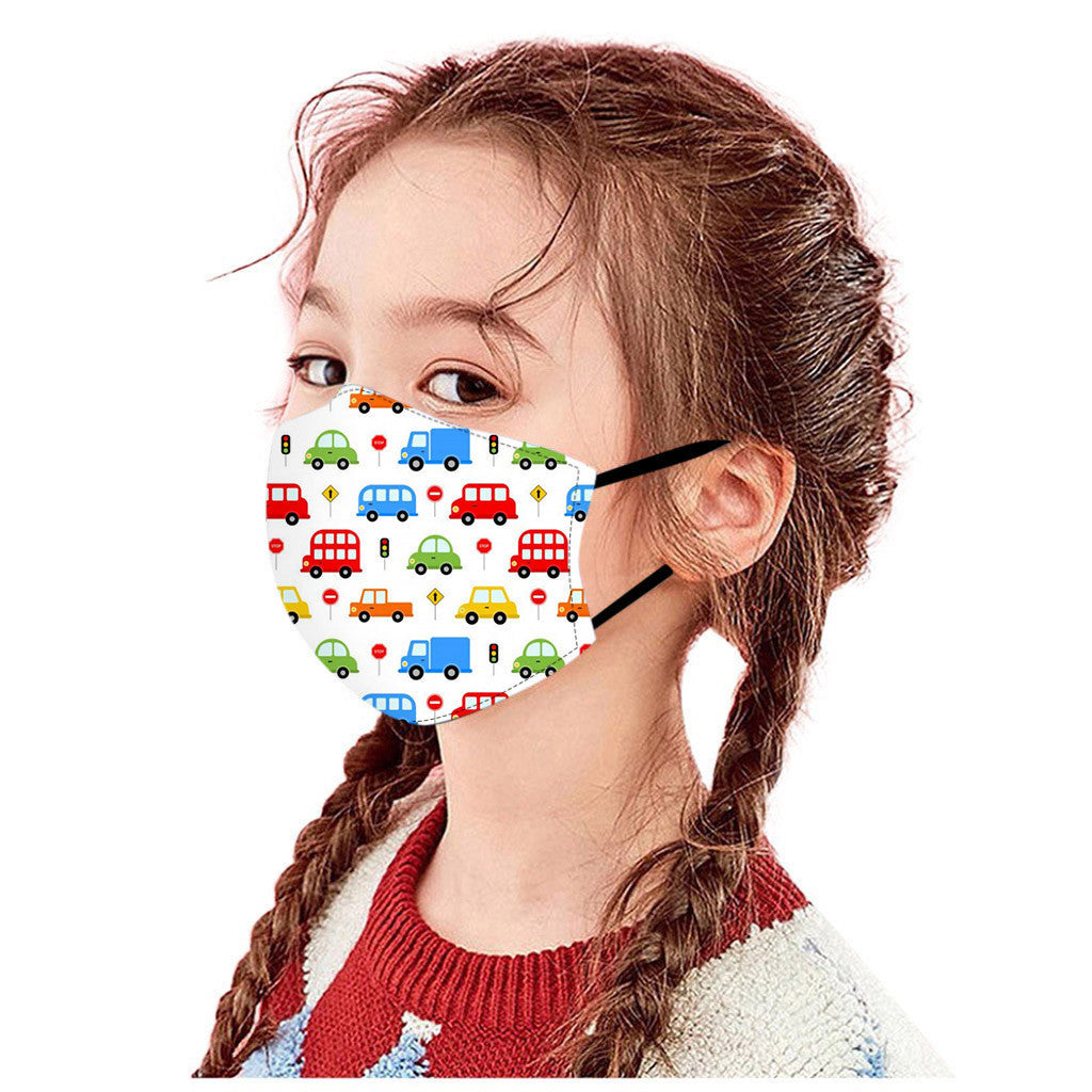 Kid Dinosaur Star Cotton Washable Pluggable Filter Cotton Fashionable 3D Mask