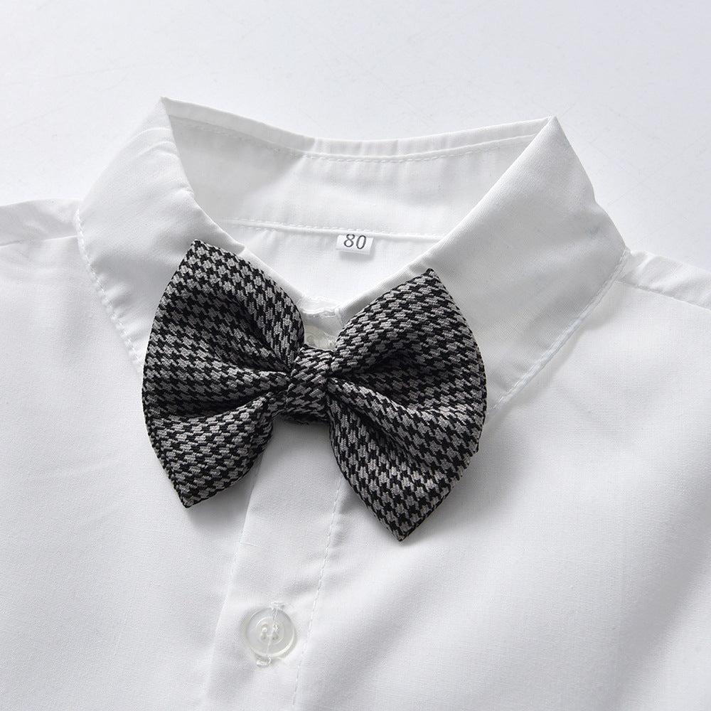 Kid Baby Boys Summer Short Sleeve Cotton Leather 3 Sets Pcs