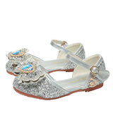 Bow Tie Sequined Leather Shoes for Girls Princess Shoes