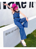 Kid Summer Girls Denim Wide Leg Causal Pants