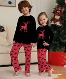 Family Matching Deer Round Neck Long Sleeve Parent-child Christmas Pajamas