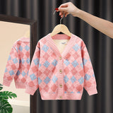 Kid Baby Girl Sweater Plush Spring Autumn Knitted Cardigans