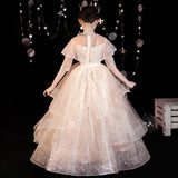 Kid Girl Princess Fluffy Yarn Formal Dresses