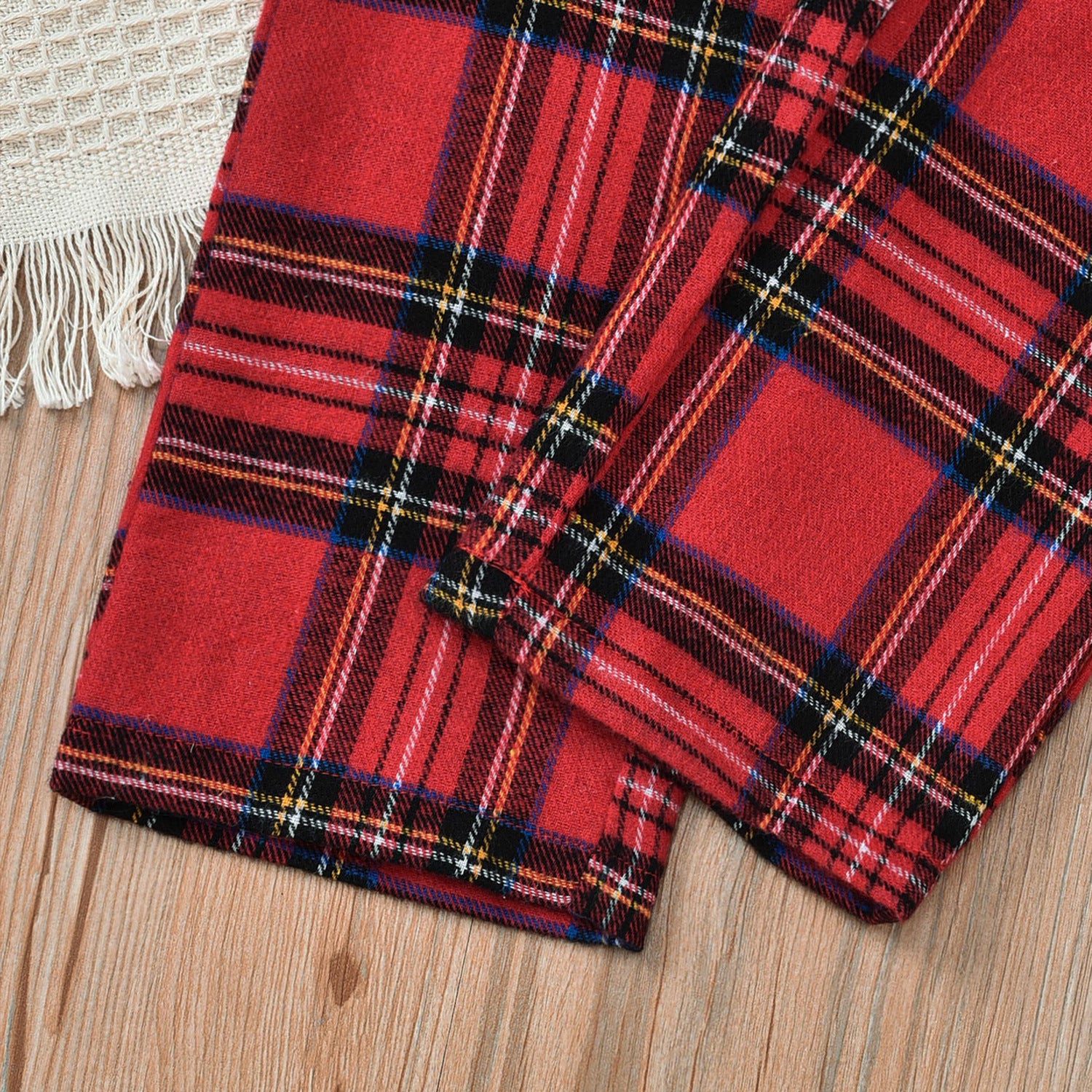Kid Baby Girl Ins Popular European American Christmas Plaid Rompers