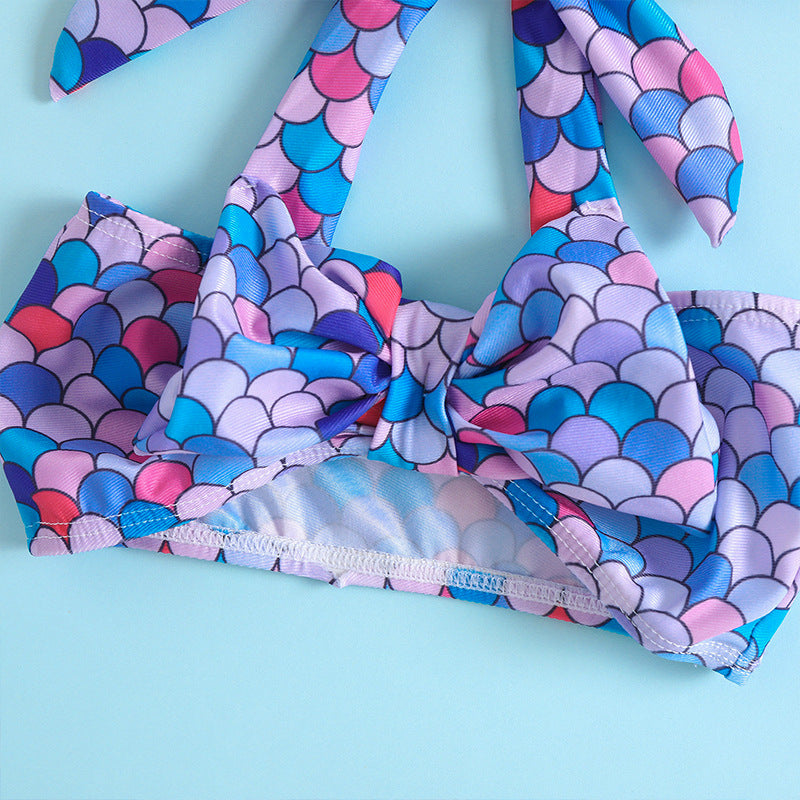 Baby Girls Summer Seaside Beach Wind Split Swimsuit