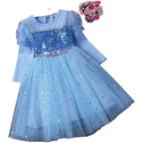 Kid Girl Princess Pure Cotton Spring/Autumn Frozen Elsa Dresses