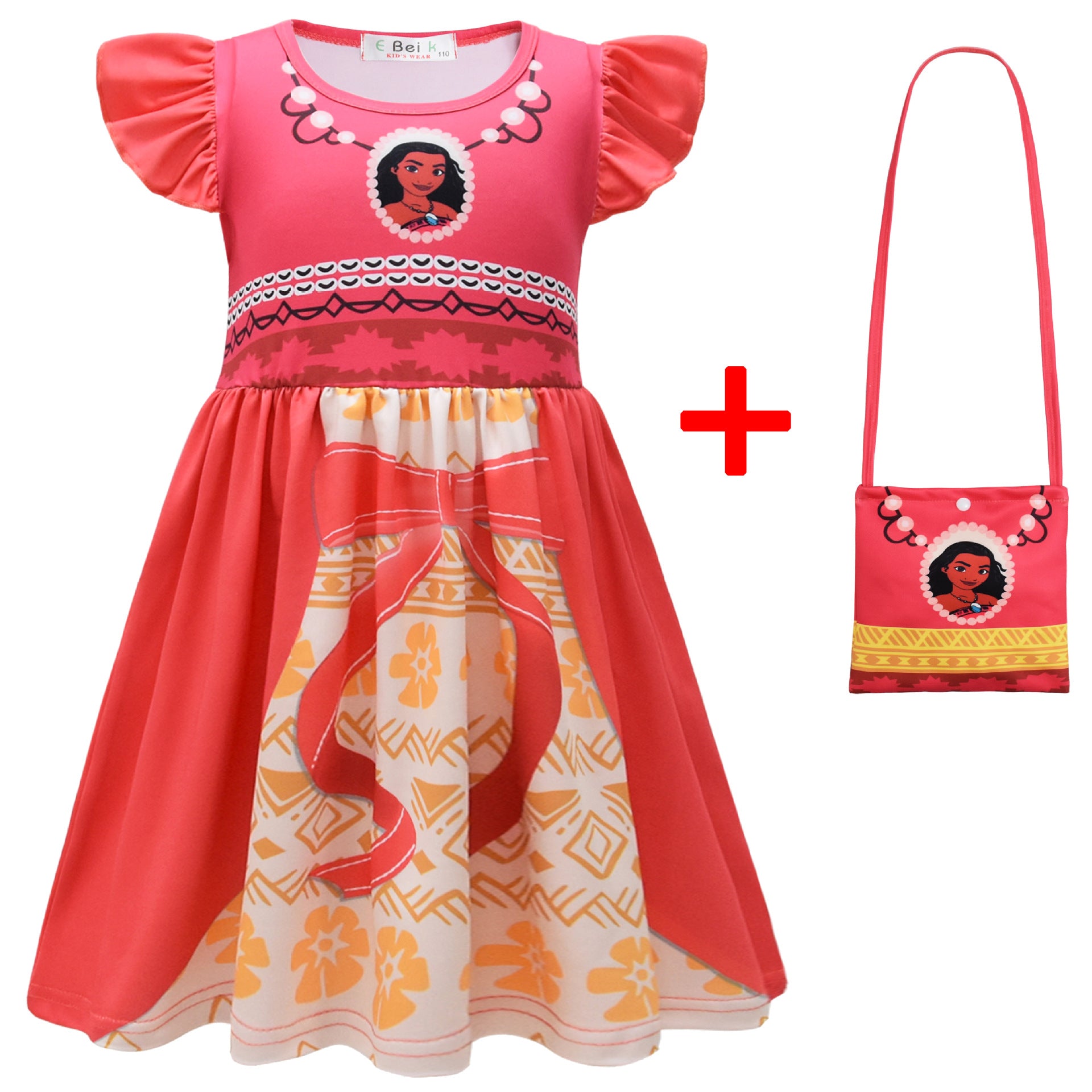 Kid Girl Halloween Plays Costume Party Casual Dress 2 Pcs