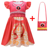 Kid Girl Halloween Plays Costume Party Casual Dress 2 Pcs