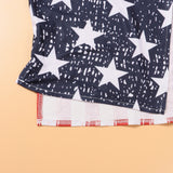 Family Matching Mother Daughter Independence Day Flag Cape Dress