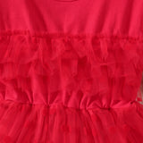 Baby Girl Polka Dot Lace Mesh Flower Casual Dress