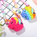 Kid Rat Exterminator Pressing Silicone Unicorn Horse Mini Cute Bag