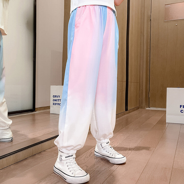 Summer Kid Teen Girls Gradient Fashion Mosquito Casual Pants