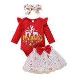 Baby Girls Long Sleeve Christmas Harley Gauze 2 Pcs Set