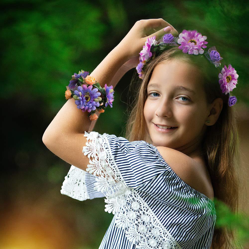 Kid Girl Garland Imitation Lotus Foam Flower Tour Photo Celebration Headwears