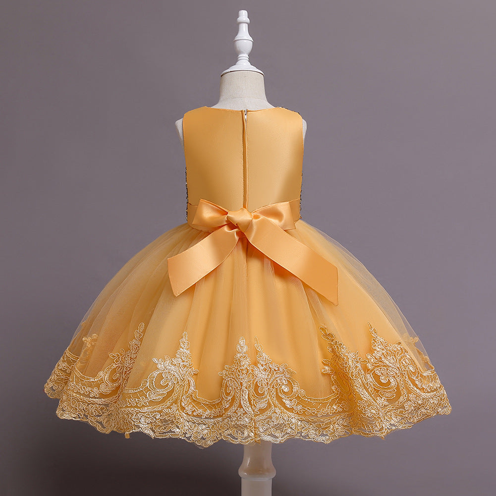 Kid Baby Girl Princess Sequins Sleeveless Flower Wedding Christmas Dresses