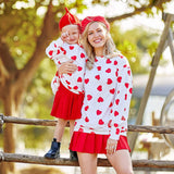 Family Matching Mother Child Multi-color Printed Casual Long Sleeve Shirts