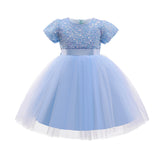 Kid Girl Princess Sequined Party Birthday Formal Dresses