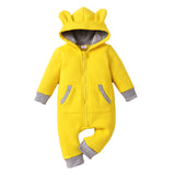 0-12M Baby Harried Long Sleeve Rabbit Bear Ears Rompers