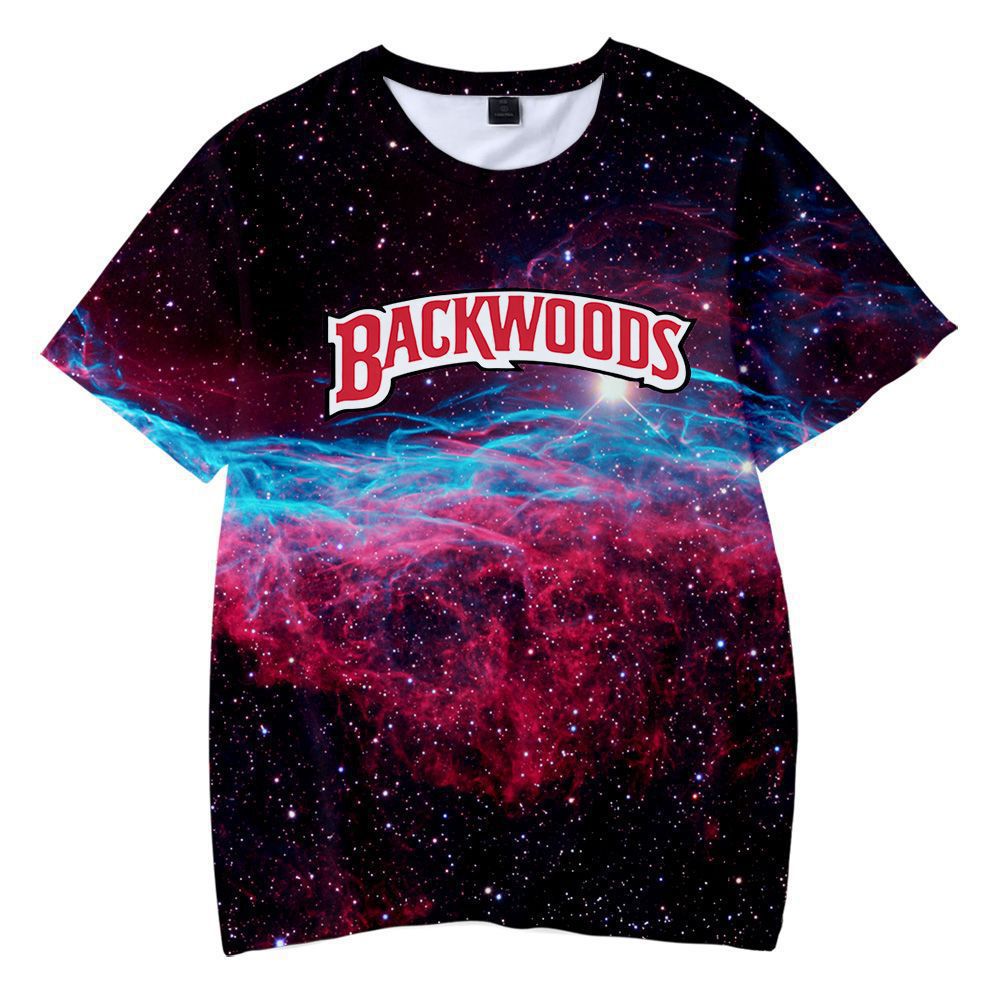 Kid Boy Backwoods Galaxy 3D Hoodies Pullover Short Sleeve Sweatshirt