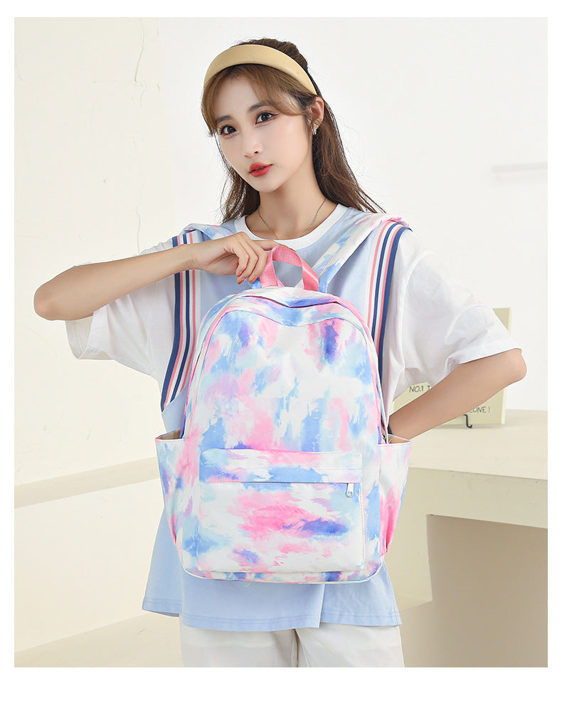 Kid Gradient Rainbow School Bag Large Capacity Backpack 3 Pcs Sets