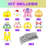 Easter Kids Masks 18 Sets Campaign Egg Hunt Parade Creative Gifts