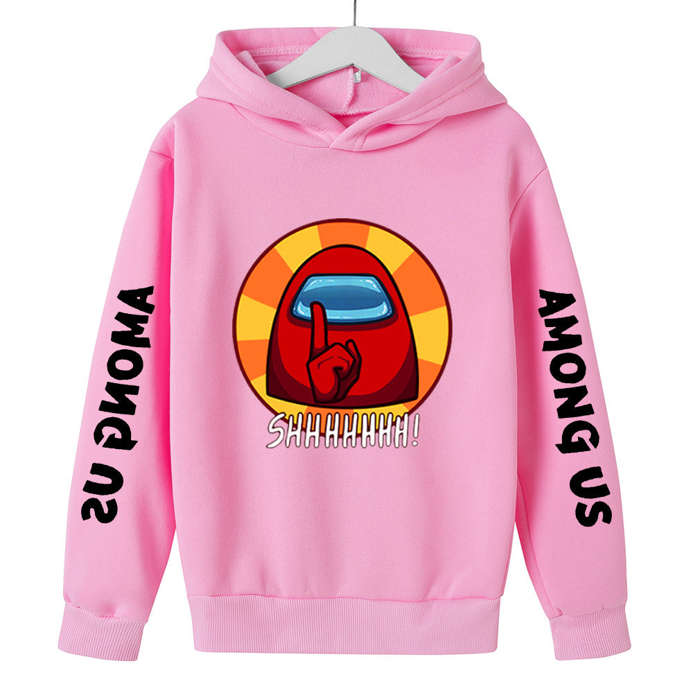 Kids Girl Boy Among US Peripheral Printed Hoodie