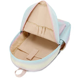 Girl Backpack 3 Piece Set Gradual Rainbow Backpack Lunch Bag Pen Bag