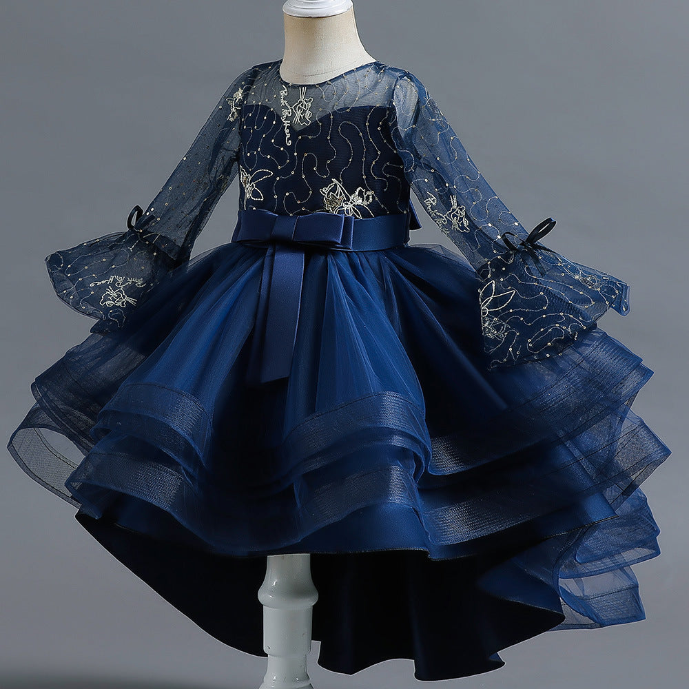 Kid Girl Princess Foreign Long Sleeve Dress