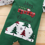 Baby Girl Christmas Hooded Long-sleeved Climbing Rompers