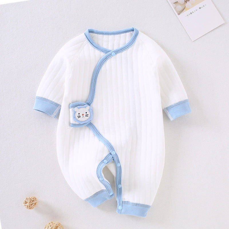 Baby Autumn Winter Warm Butterfly Nascent Cotton Rompers