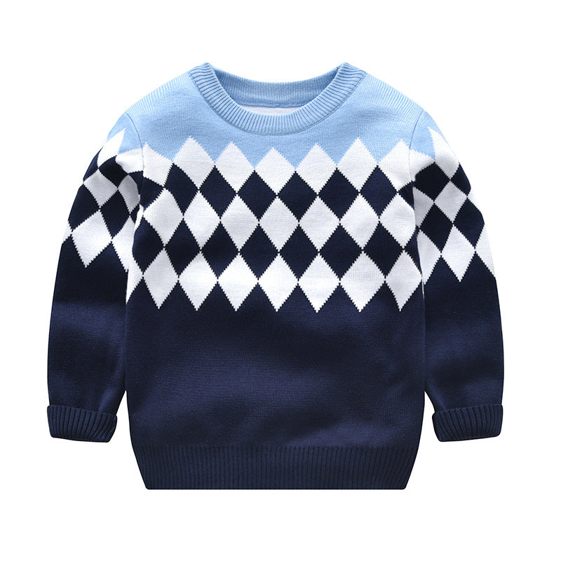 Kid Baby Girl Knit Pullover Autumn Christmas Jacquard Sweater
