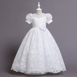 Kid Girl Princess Gauze Evening Lace Flower Pompous Dresses