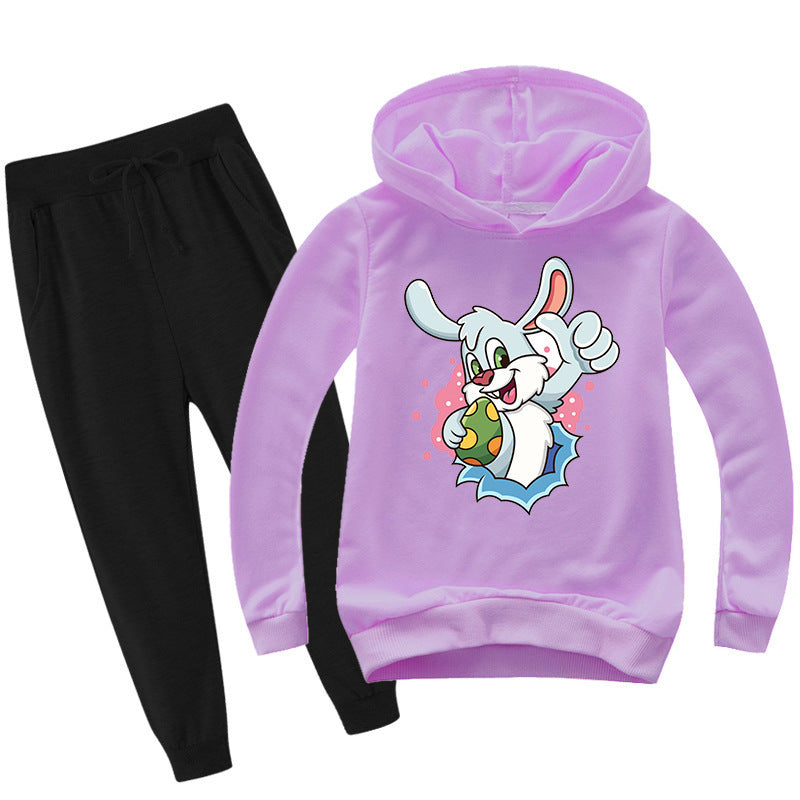 Kid Boy Girl Easter Bunny Cartoon Sets 2 Pcs